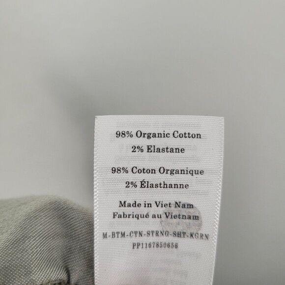 Everlane The Easy Short Organic Cotton Stretch Twill Elastic Waist Green Size M - Picture 9 of 10